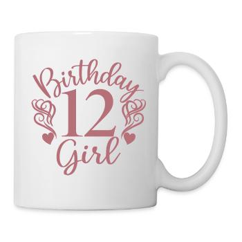 12th Birthday Girl, 12 Years Old Gift For Kids - Mug - white - Right