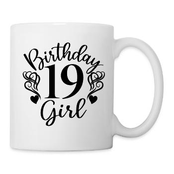 19. Geburtstagskind, 19 Jahre altes Geschenk für Jugendliche - Tasse - Weiß - Rechts
