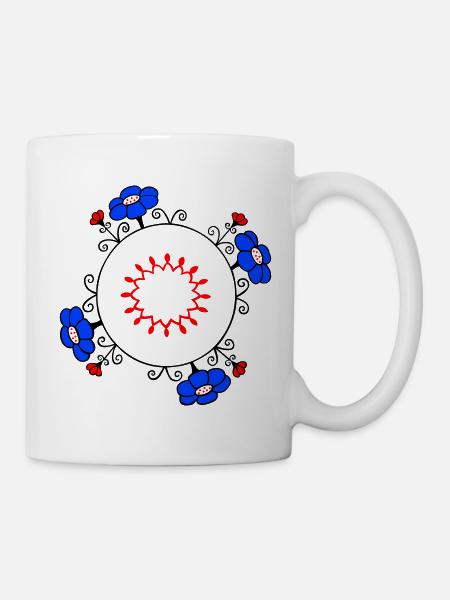 Ornament, Fantasie - Tasse - Weiß