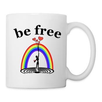 be free - freedom - Mug - white - Right