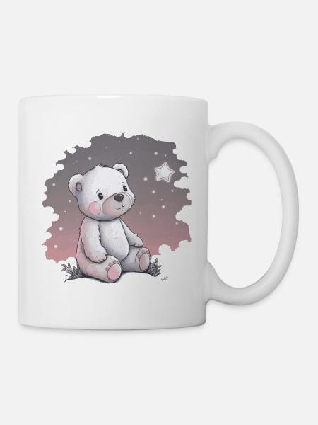 Love bear gift pregnancy future parents - Mug - white