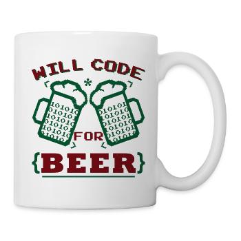 Will Code For Beer - Mug - white - Right