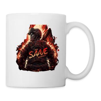 Prêt pour l’action : Fireman, votre héros ! - Mug blanc - blanc - Droite