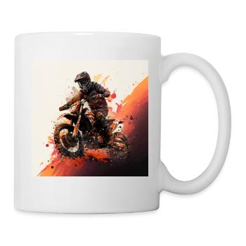 Motocross hero: show your love for off-road. - Mug - white - Right