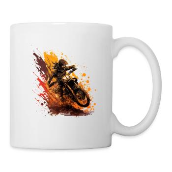 Puissance du motocross : montrez votre courage sur la moto ! - Mug blanc - blanc - Droite