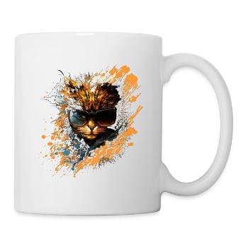 Fearless and wild: Badass cat! - Mug - white - Right