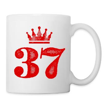 37 Nombre Couronne - Mug blanc - blanc - Droite