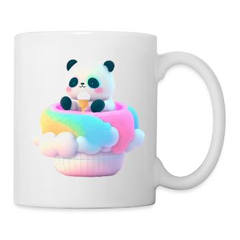 Panda coton candy barbe a papa anime kawaii Japon - Mug blanc - blanc - Droite