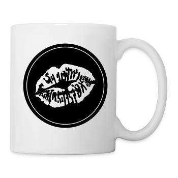 Lippen Mund - Tasse - Weiß - Rechts