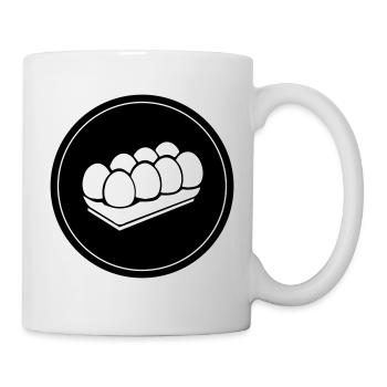 Eier symbol - Tasse - Weiß - Rechts