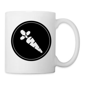 Symbole de la carotte - Mug blanc - blanc - Droite