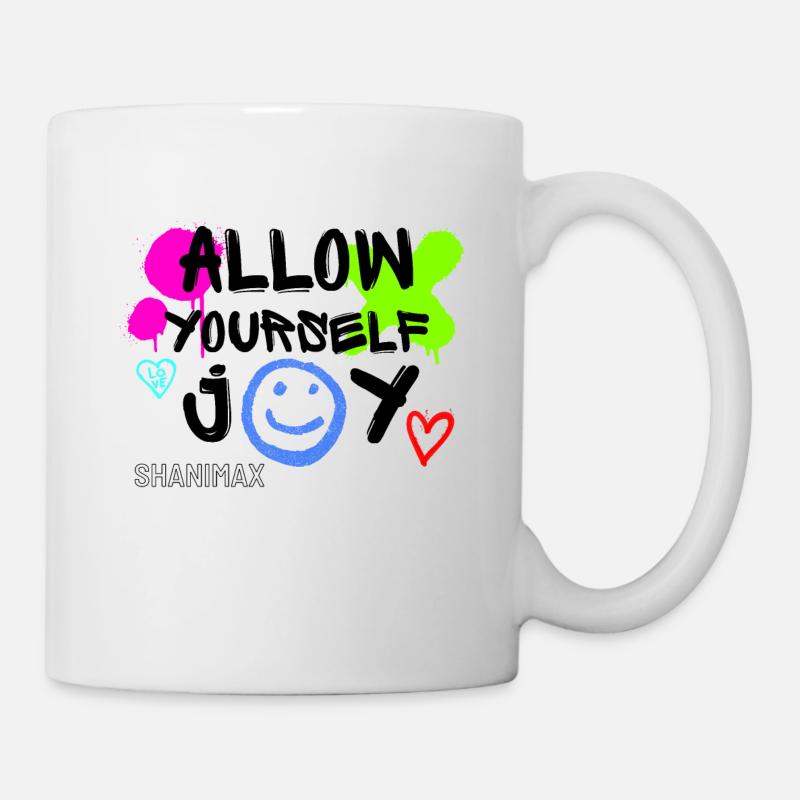 SHANIMAX Joie et bonheur - Mug blanc - blanc