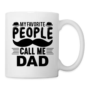 Sie Nennen mich Dad, Papa und Papi - Tasse - Weiß - Rechts