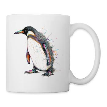Penguin Colorful Animals Gift Art Animal Motif - Mug - white - Right