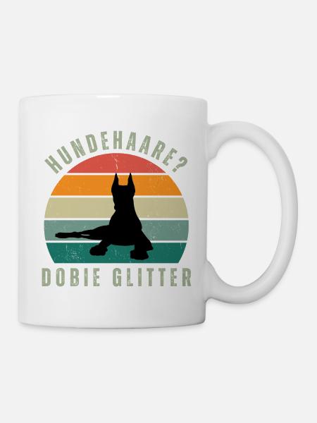 Dobie Glitter Retro Sunset - Tasse - Weiß