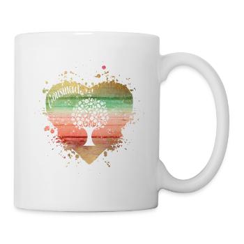Cousinade Baumherz zum Anpassen - Tasse - Weiß - Rechts