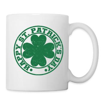 Cadeau de la Saint-Patrick Trèfle Hommes, Femmes, Enfants - Mug blanc - blanc - Droite
