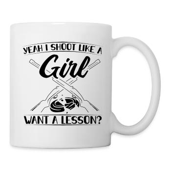 Clay pigeon shooting - Mug - white - Right