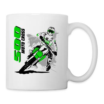 Moto Cross - Motocross - Supercross - MX - SX - Tasse - Weiß - Rechts