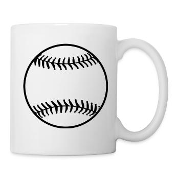 Baseball - Tasse - Weiß - Rechts