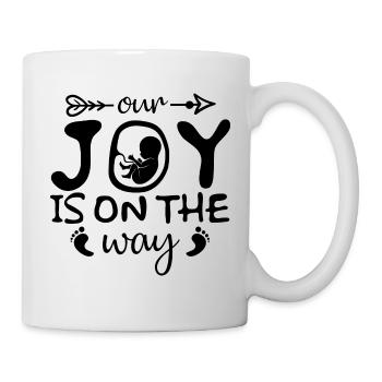 Pregnant, baby is on the way, pregnancy - Mug - white - Right