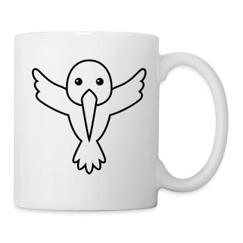 Colibri animal comique - Mug blanc - blanc - Droite