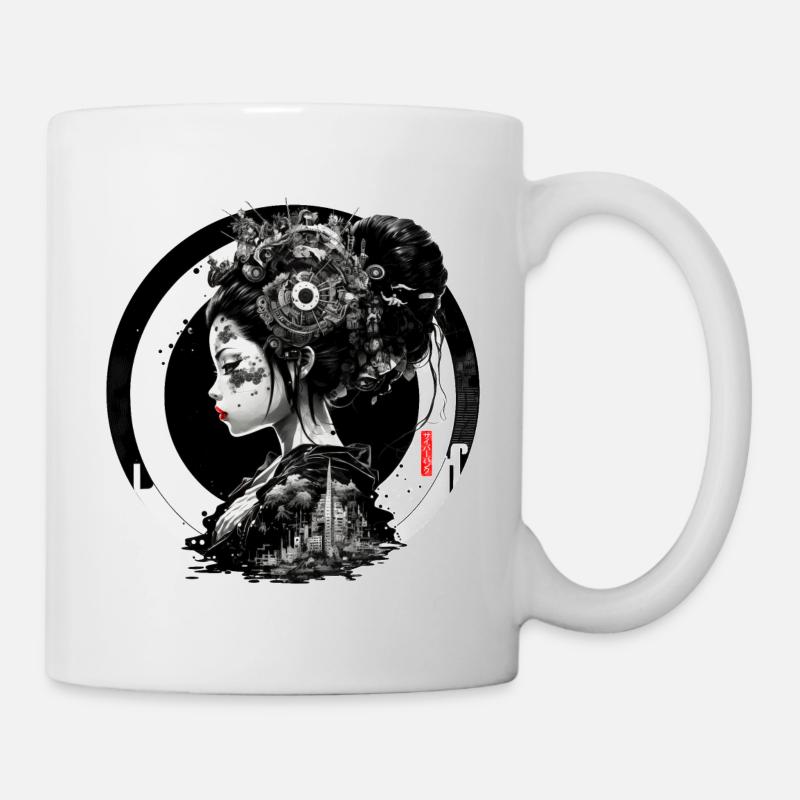 Geisha Cyber Alpha - Mug blanc - blanc
