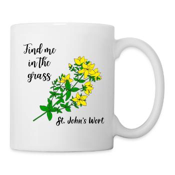 Finde mich im Gras... Johanniskraut - Tasse - Weiß - Rechts