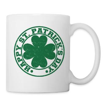 Cadeau de la Saint-Patrick Trèfle Hommes, Femmes, Enfants - Mug blanc - blanc - Droite
