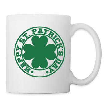 Cadeau de la Saint-Patrick Trèfle Hommes, Femmes, Enfants - Mug blanc - blanc - Droite