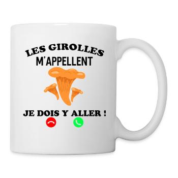 Fan De Champignons Commestibles Morilles - Mug blanc - blanc - Droite