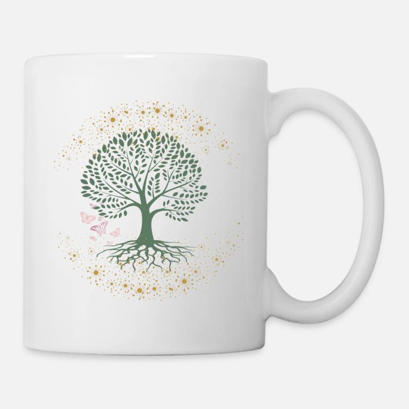 Lebensbaum - Tasse - Weiß