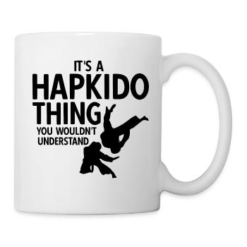 Koreanischer Kampfsport Hapkido - Tasse - Weiß - Rechts