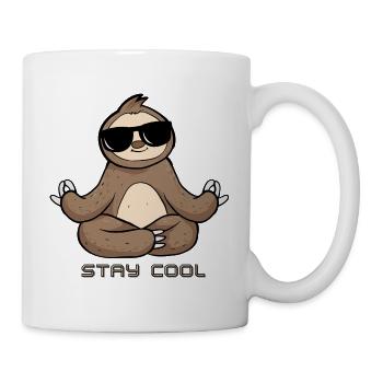 RESTEZ COOL 5 - Mug blanc - blanc - Droite