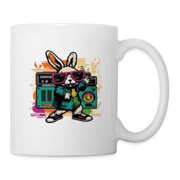 Hip Hop Osterhase mit Sonnenbrille - Tasse - Weiß - Rechts