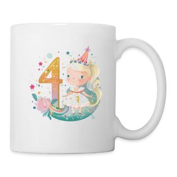 Princesse 4 Anniversaire - Mug blanc - blanc - Droite