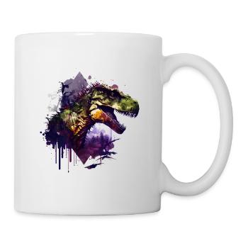 Aquarelle T Rex - Mug blanc - blanc - Droite