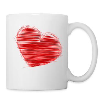 HEART. HEARTS. SAINT VALENTINE. LOVE. LOVE. CHRISTMAS - Mug - white - Right