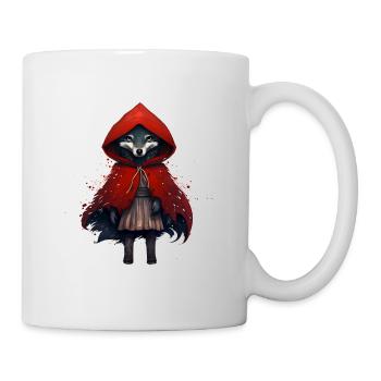 Wolf with red cloak - Mug - white - Right