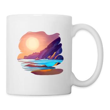 Sunrise Sea Island Holiday - Mug - white - Right