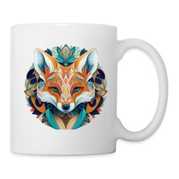 mysticcher Fuchs Mandala - Tasse - Weiß - Rechts