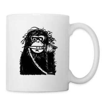 Monkey with knife - Mug - white - Right