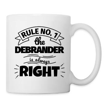 DEBRANDER funny gift - Mug - white - Right