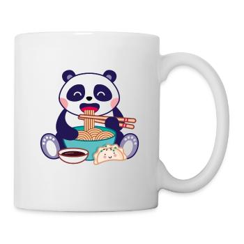 Panda mit Ramensuppe - Tasse - Weiß - Rechts