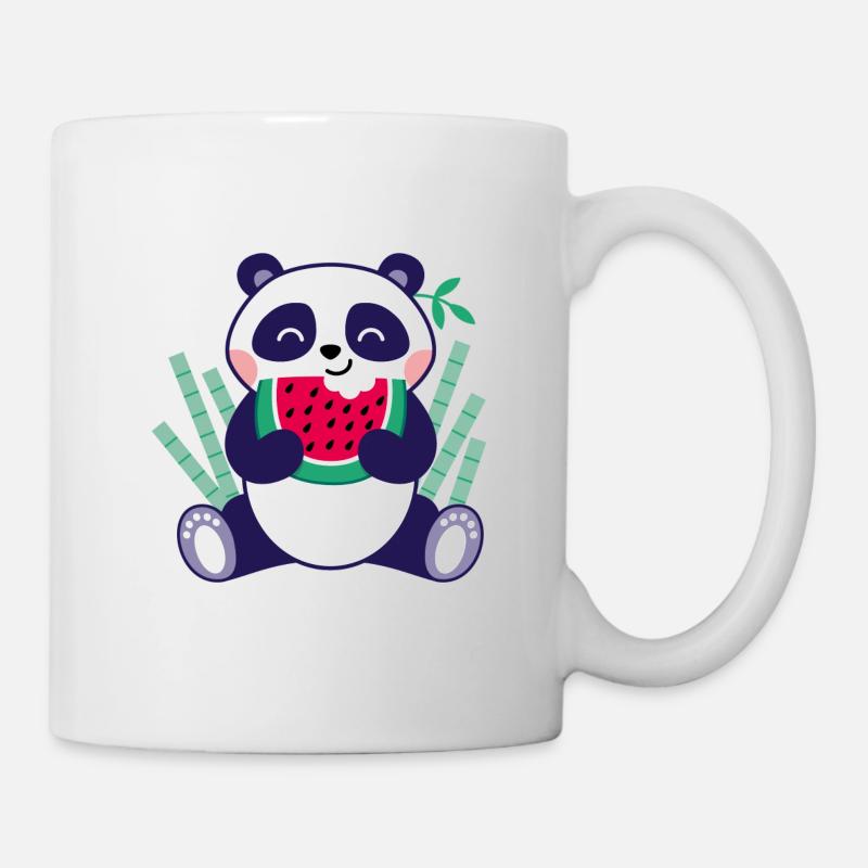 Panda à la pastèque - Mug blanc - blanc