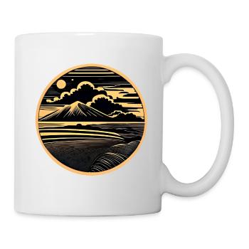 Vintage Beach Landscape bb - Mug blanc - blanc - Droite