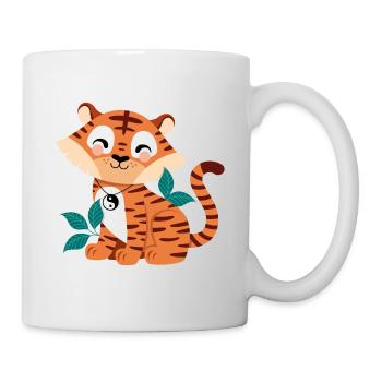 niedlicher Tiger - Tasse - Weiß - Rechts