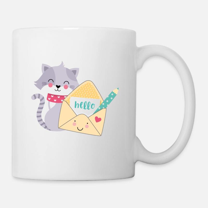 Cat Post - Mug - white