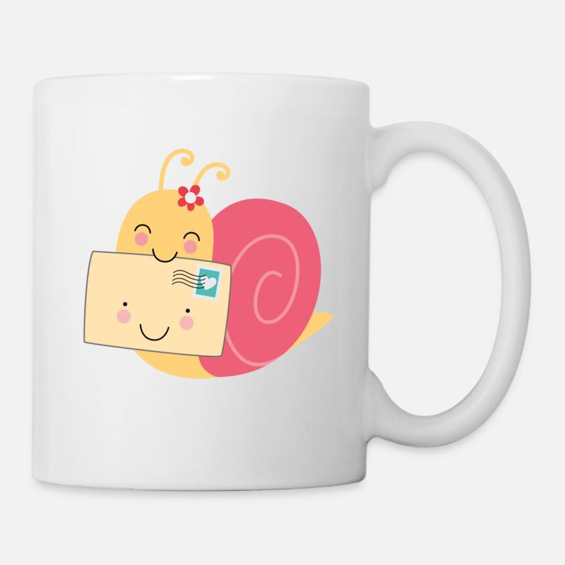Schnecken-Post - Tasse - Weiß