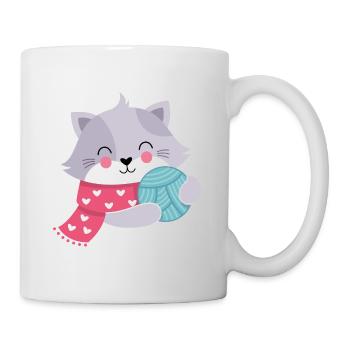 Chat à tubercule laineux - Mug blanc - blanc - Droite